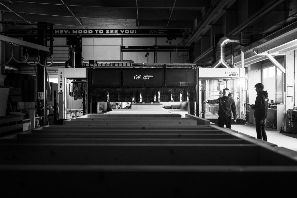Holzhaus Fabrik Holzzuschnitt